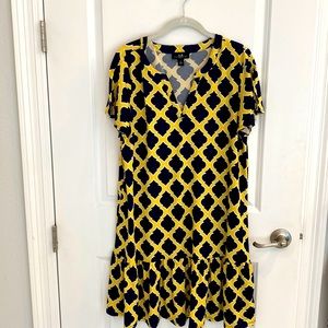 AGB drop waist pattern dress sz large